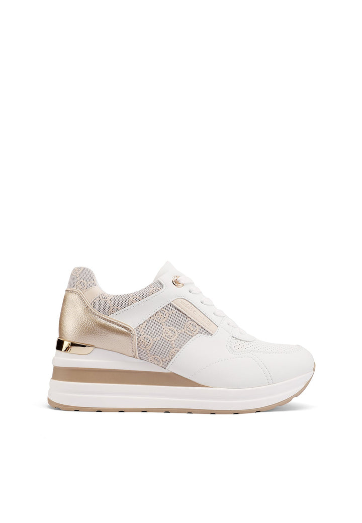 Sneakers da donna con platform colore bianco