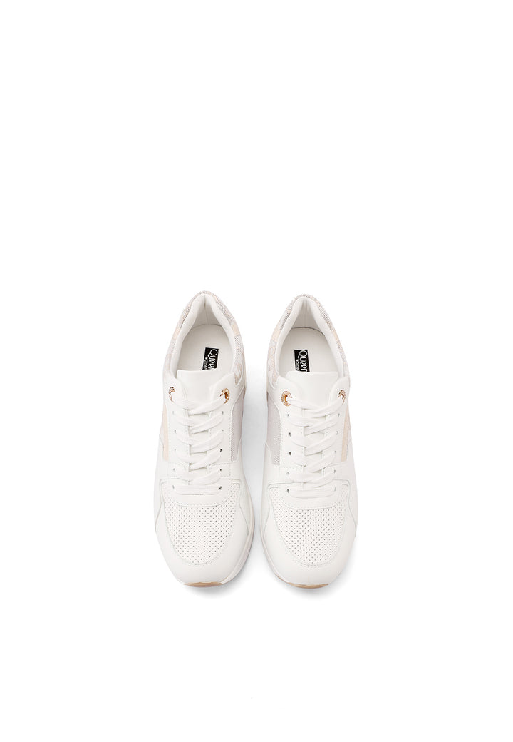 Sneakers da donna con platform colore bianco