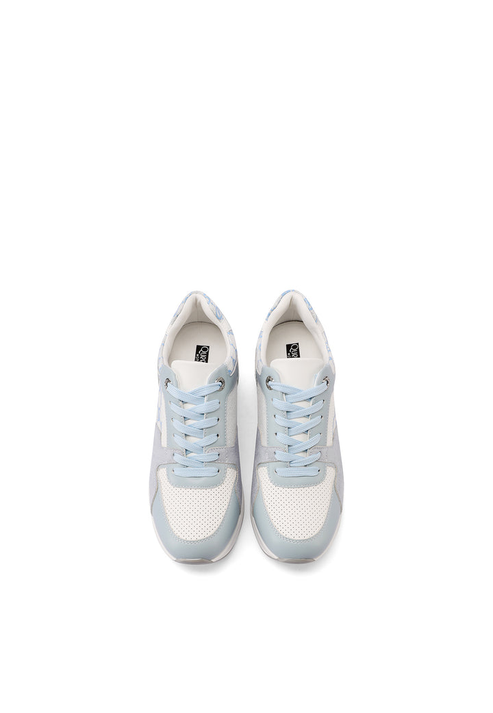 Sneakers da donna con platform colore blu