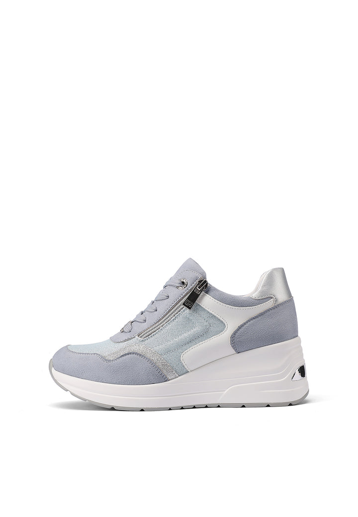 Sneakers da donna con platform colore blu