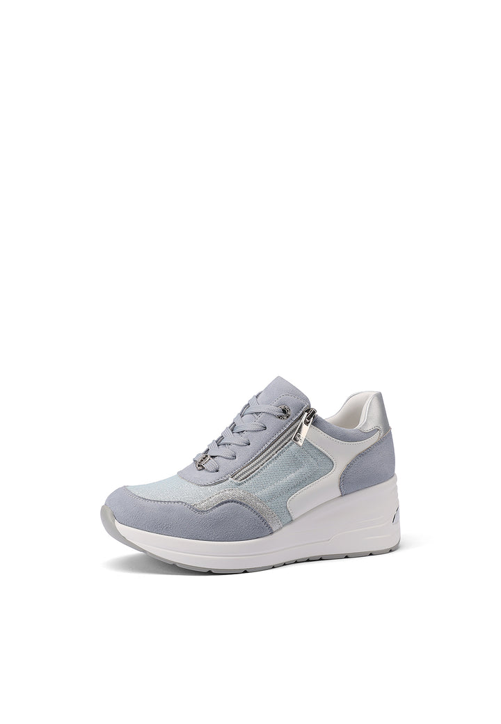 Sneakers da donna con platform colore blu