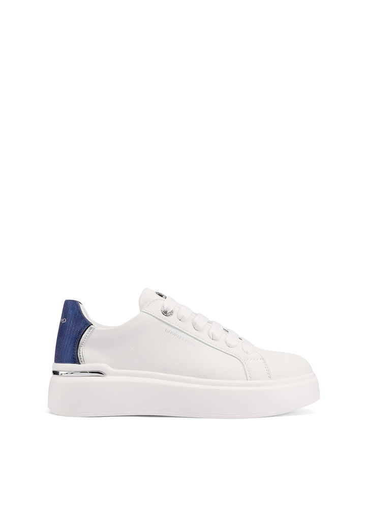 Sneakers da donna con platform colore bianco blu