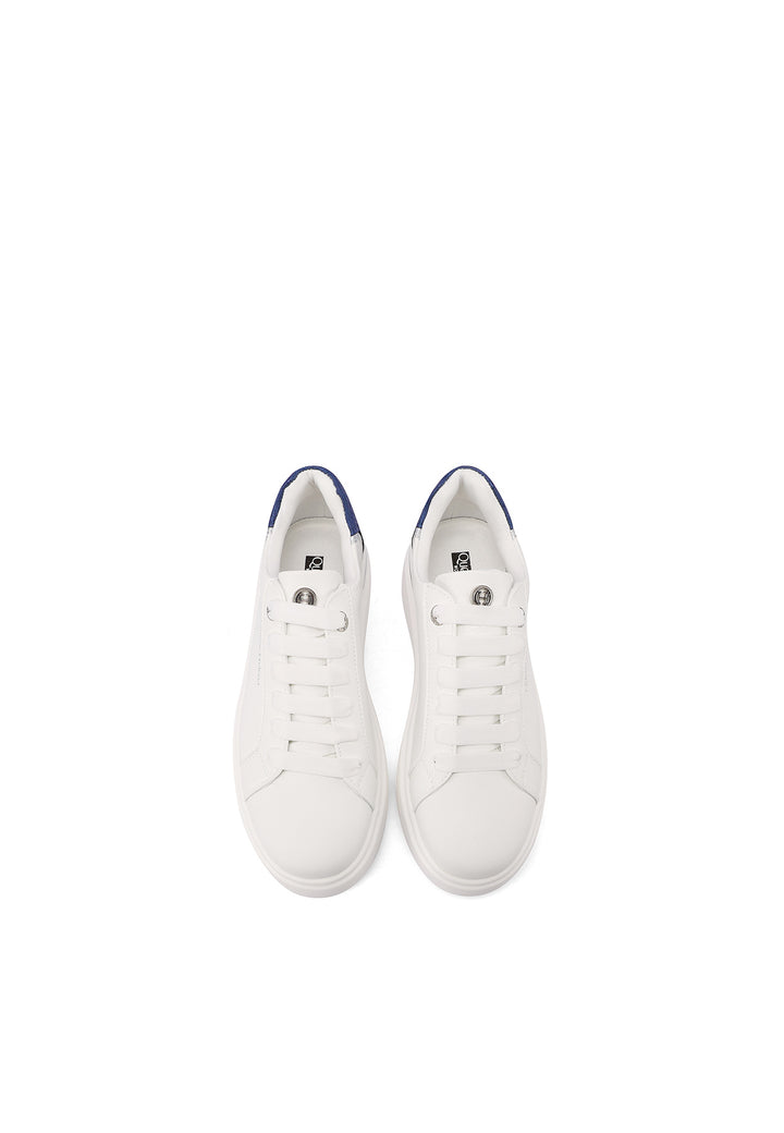 Sneakers da donna con platform colore bianco blu