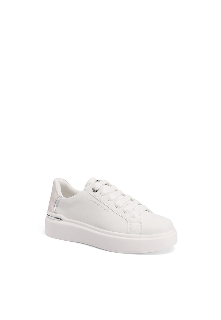 Sneakers da donna con platform colore bianco grigio