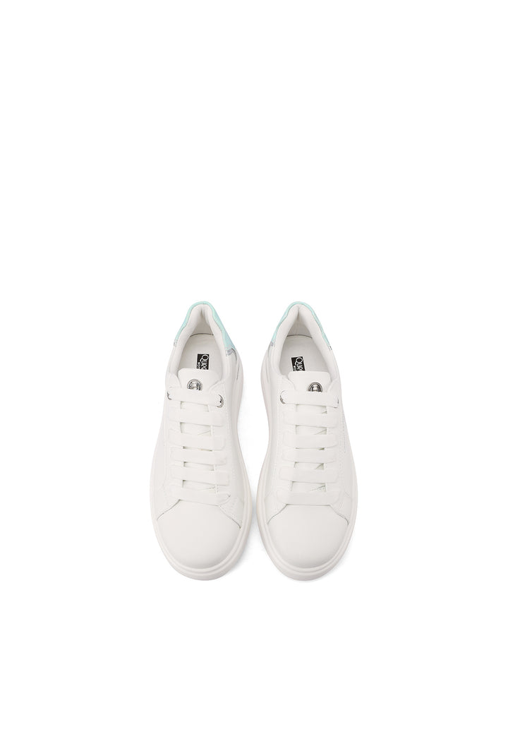 Sneakers da donna con platform colore bianco verde