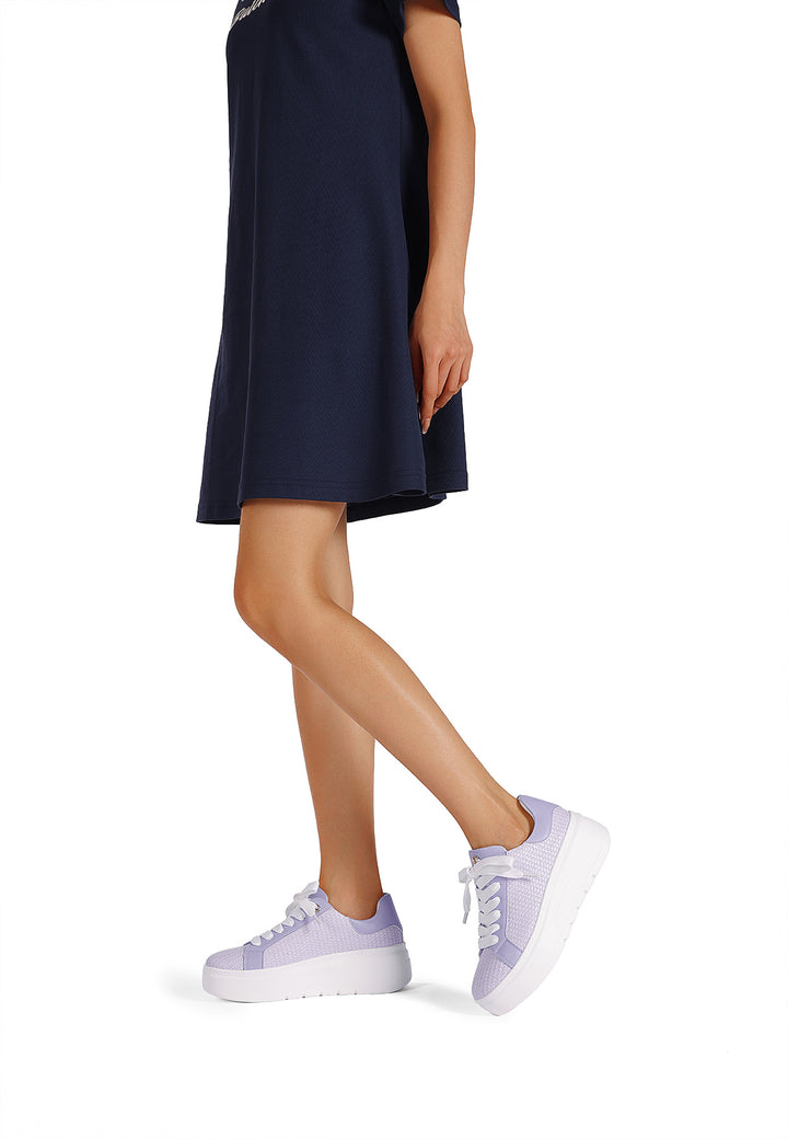 Sneakers da donna con platform colore viola