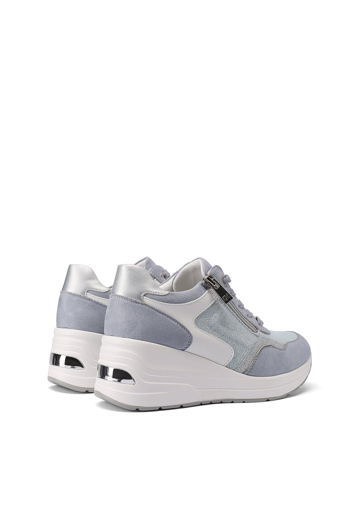 Sneakers da donna con zeppa colore blu