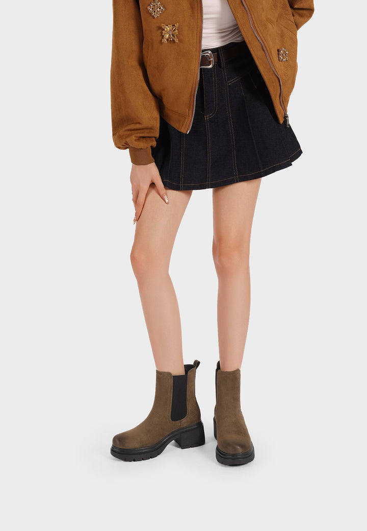 Stivaletti da donna in ecopelle khaki queen helena X33-82