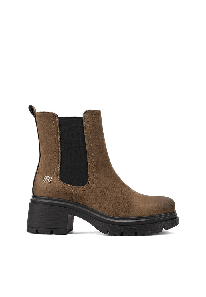Stivaletti da donna in ecopelle khaki queen helena X33-82