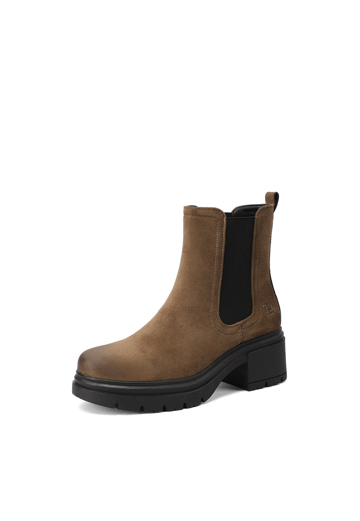 Stivaletti da donna in ecopelle khaki queen helena X33-82