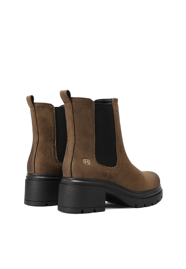 Stivaletti da donna in ecopelle khaki queen helena X33-82