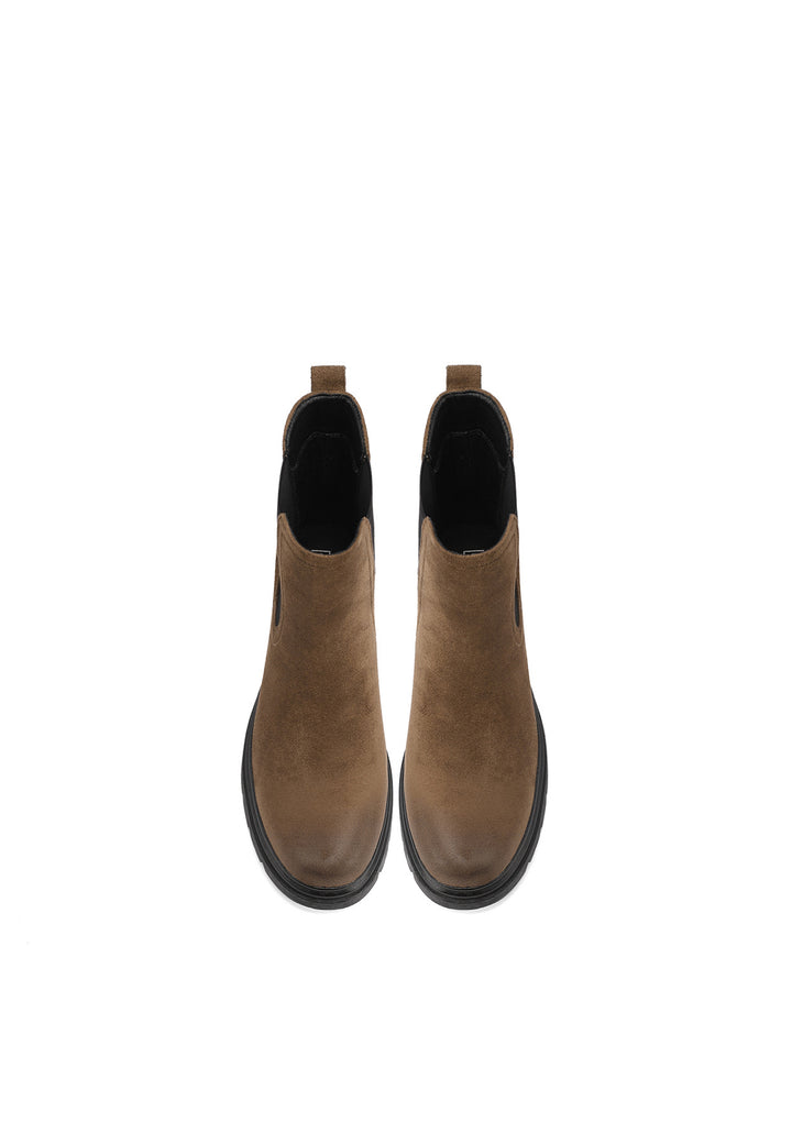Stivaletti da donna in ecopelle khaki queen helena X33-82
