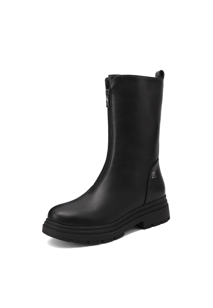 Stivaletti da donna con zip frontale queen helena X33-57 neri