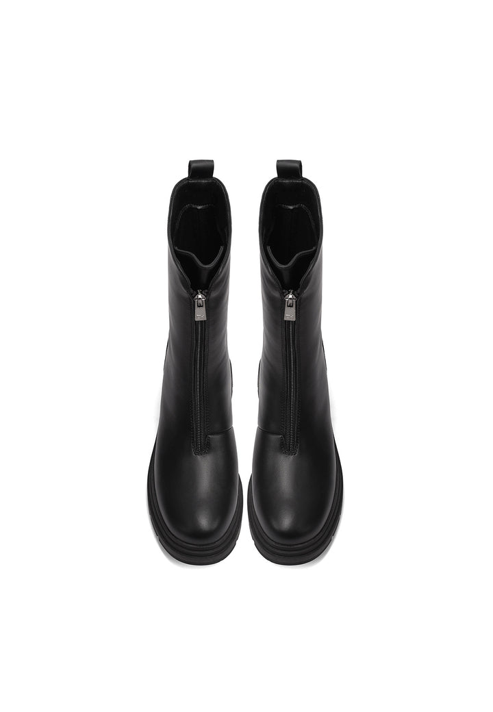 Stivaletti da donna con zip frontale queen helena X33-57 neri