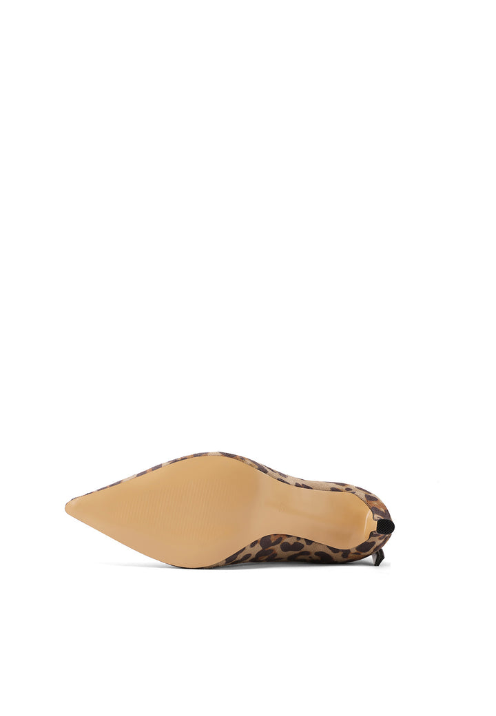 stivaletti da donna queen helena leopardati con tacco 8 cm