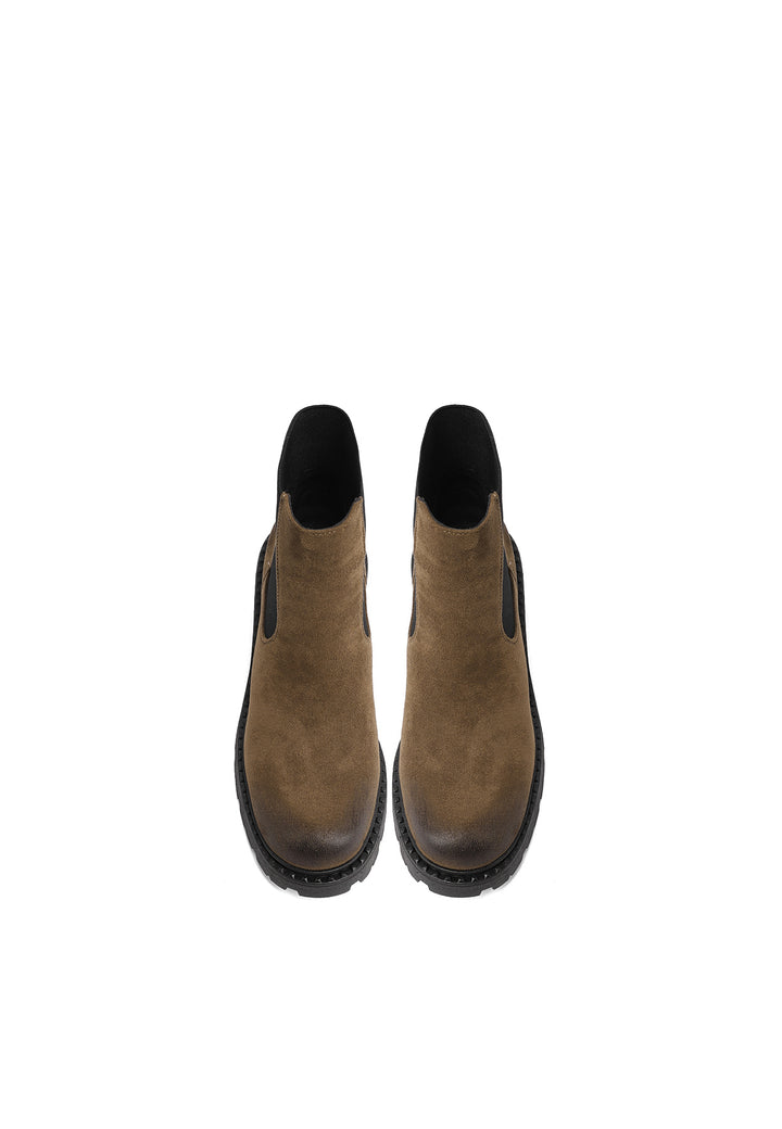 Stivaletti da donna con tacco da 6 cm queen helena X33-87 khaki
