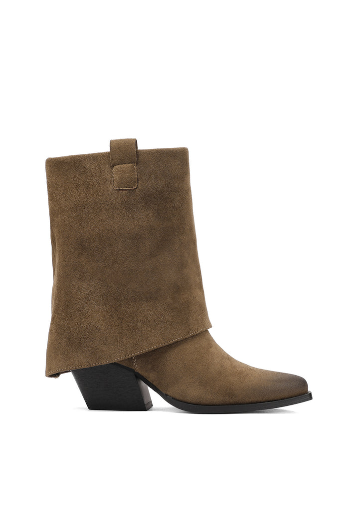 Stivaletti gambale risvoltato camperos khaki