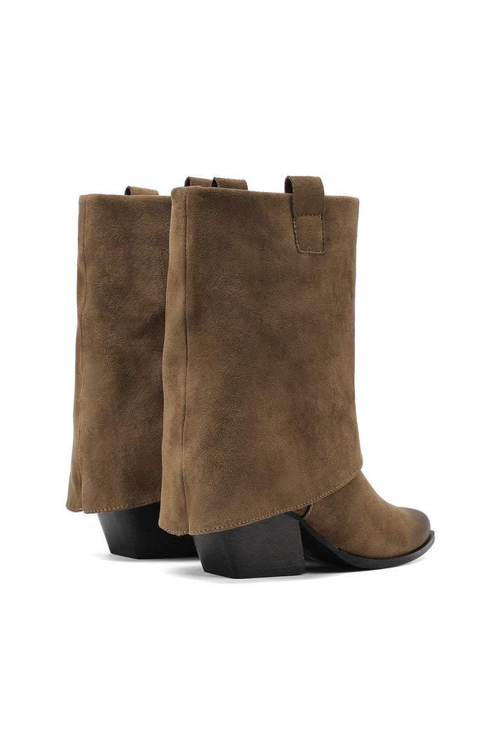 Stivaletti gambale risvoltato camperos khaki