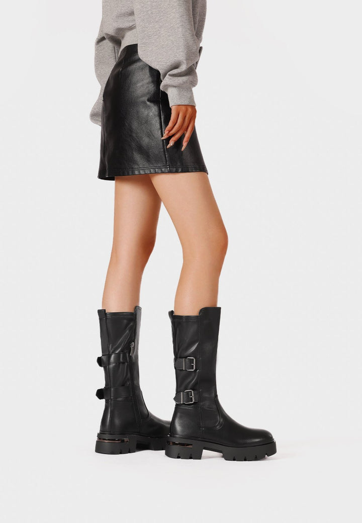 Platform Biker Boots: Comfort and Style Shop Now! – Queen Helena