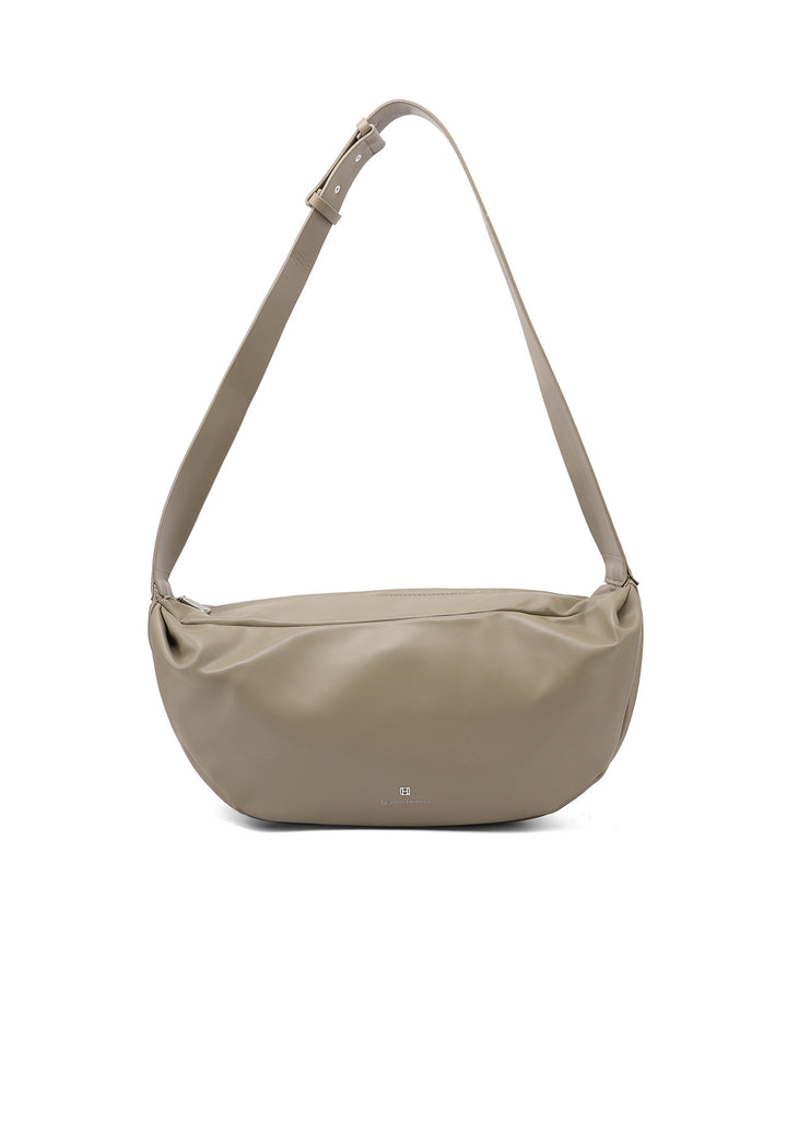 Borsa a mano donna elegante in ecopelle con tracolla khaki