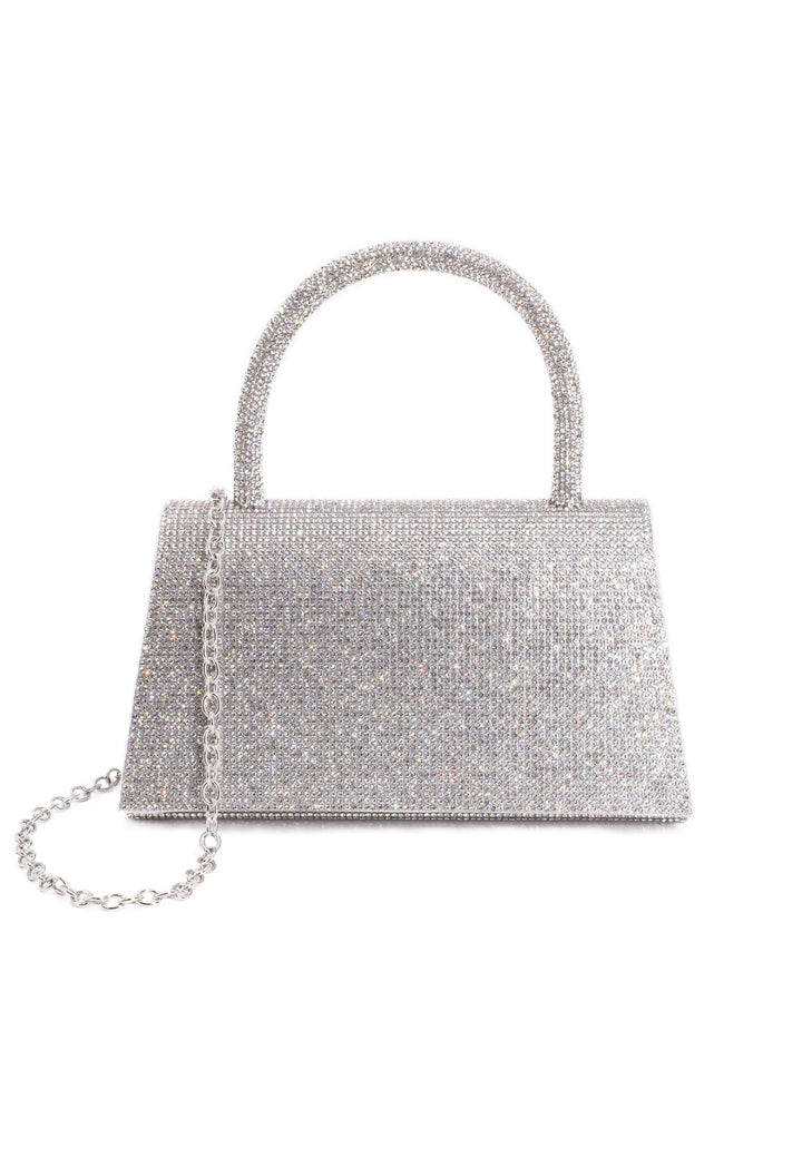 borsa elegante pochette queen helena argento