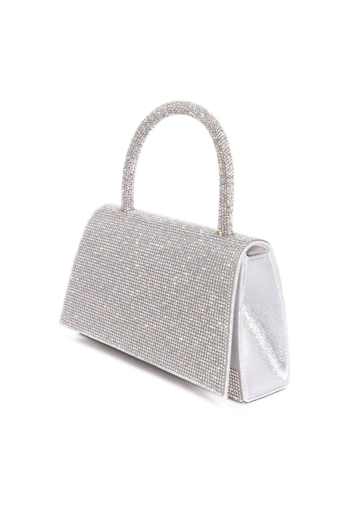 borsa elegante pochette queen helena argento