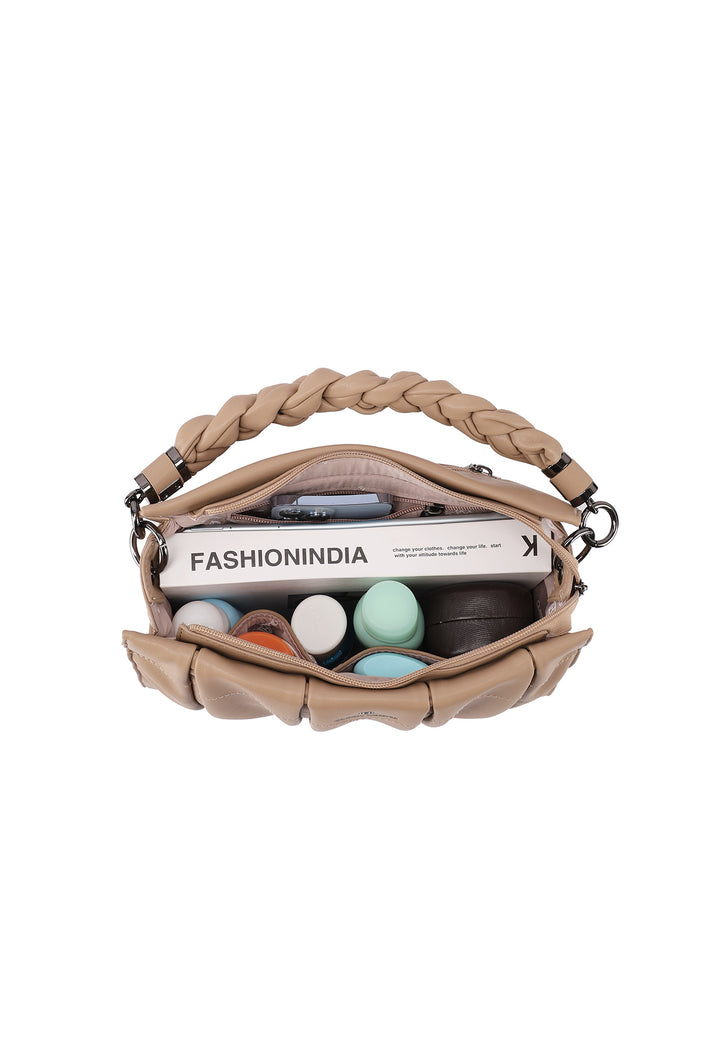 borsa grande casual capiente con tracolla e manico rivestito
