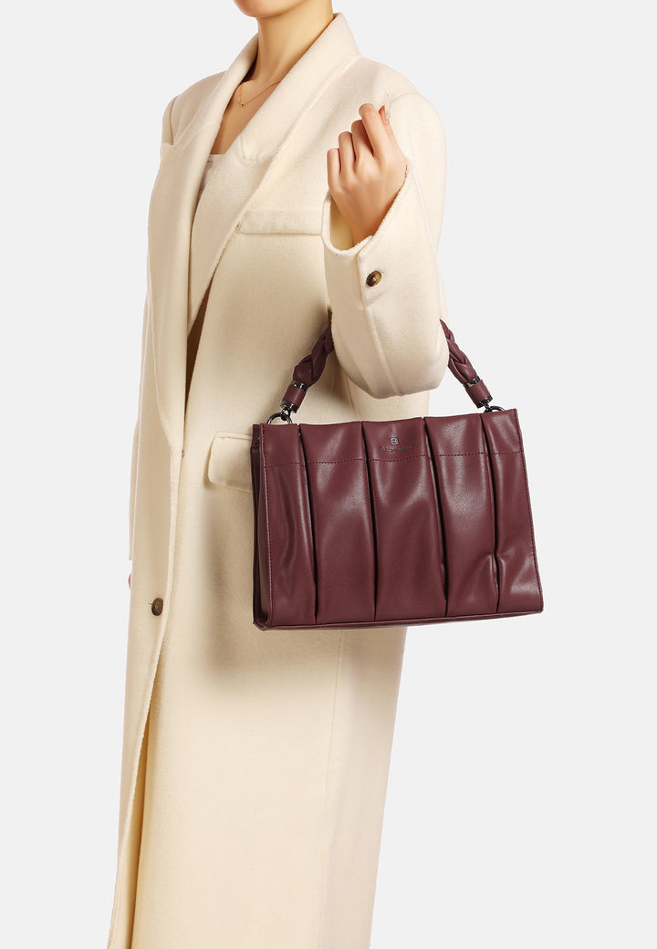 borsa grande casual capiente con tracolla e manico rivestito