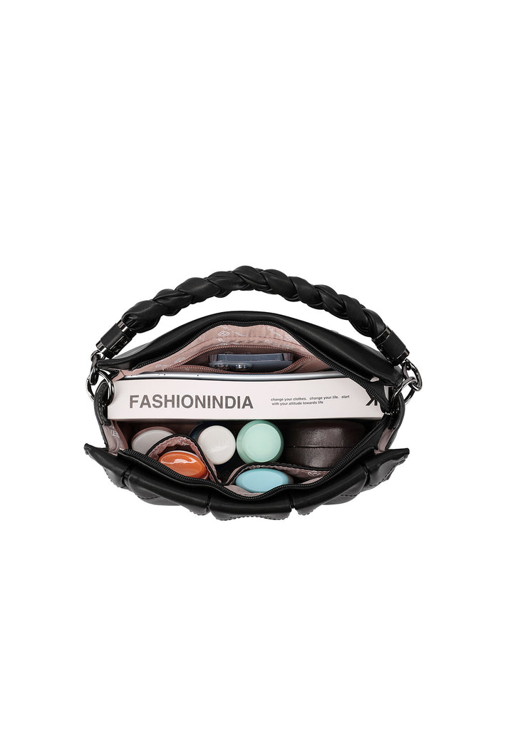 borsa grande casual capiente con tracolla e manico rivestito