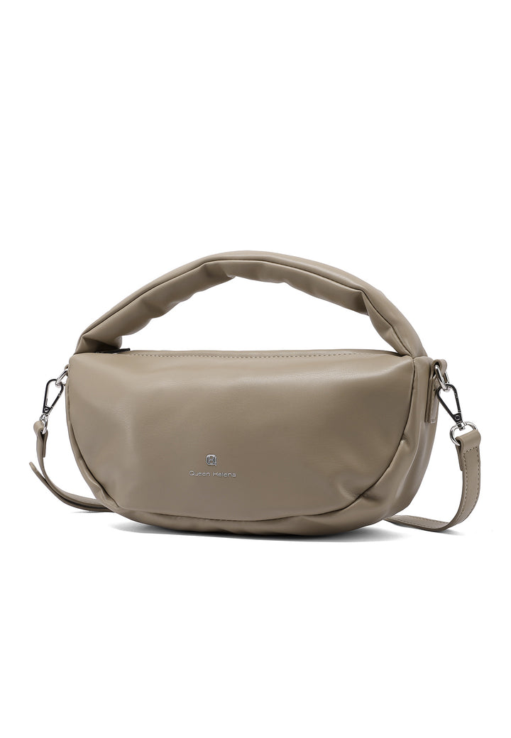 Borsa hobo donna in ecopelle con tracolla khaki