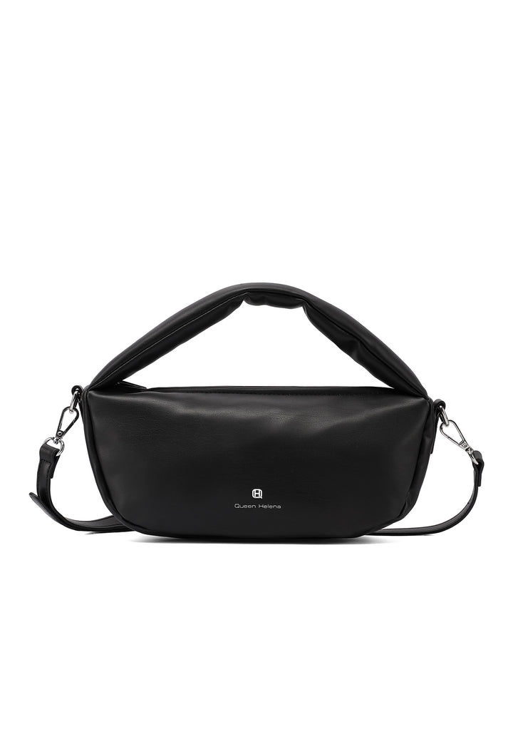 Borsa hobo donna in ecopelle con tracolla nera