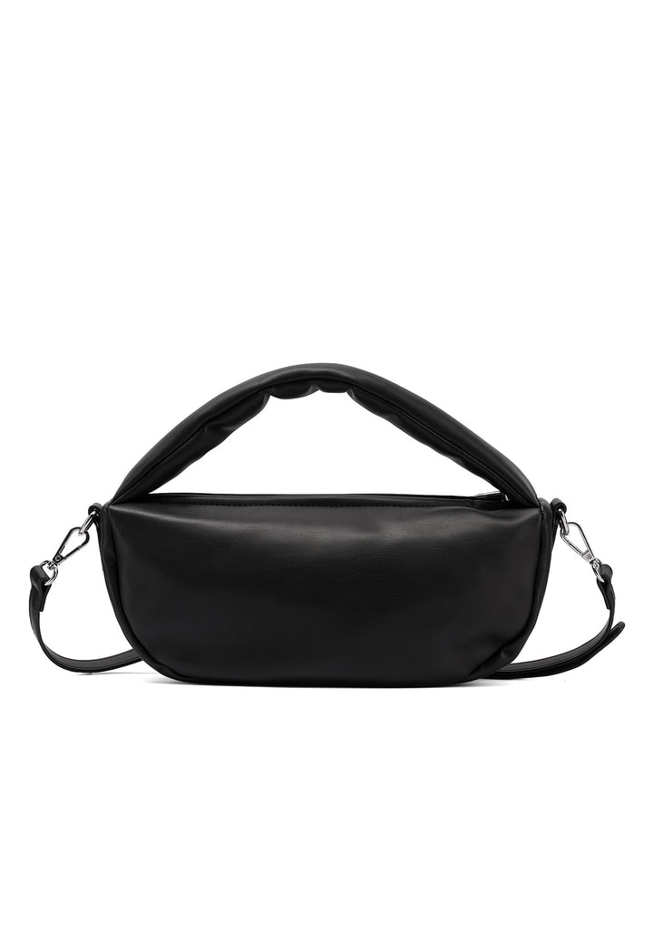Borsa hobo donna in ecopelle con tracolla nera