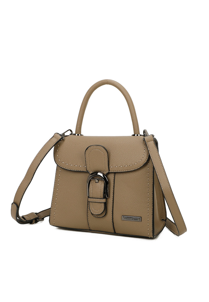 Borsa a mano con tracolla da donna colore khaki