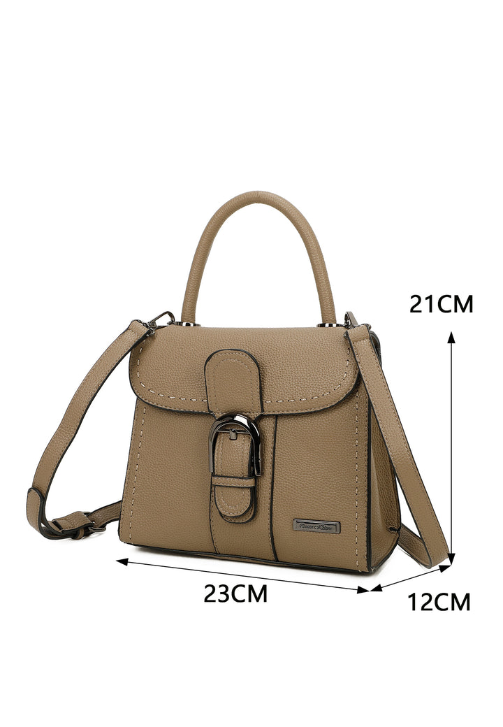 Borsa a mano con tracolla da donna colore khaki