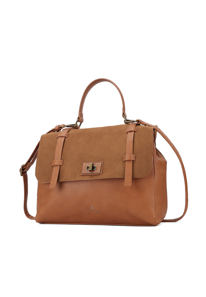 Borsa a mano elegante con tracolla regolabile e chiusura a scatto