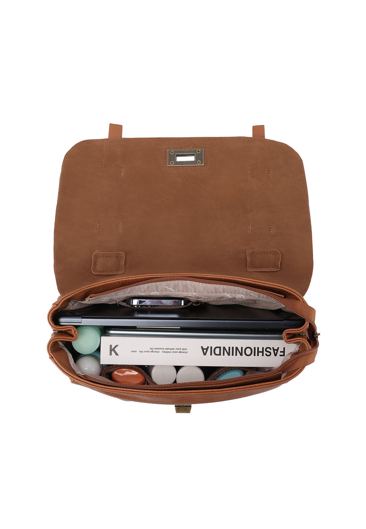 Borsa a mano elegante con tracolla regolabile e chiusura a scatto