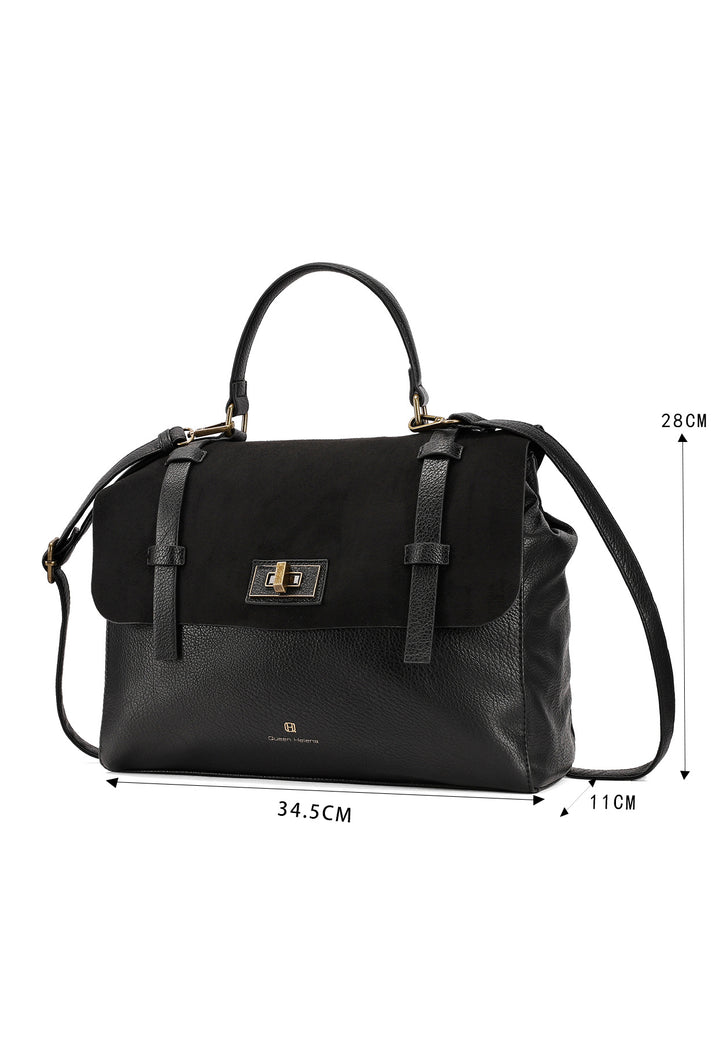 Borsa a mano elegante con tracolla regolabile e chiusura a scatto