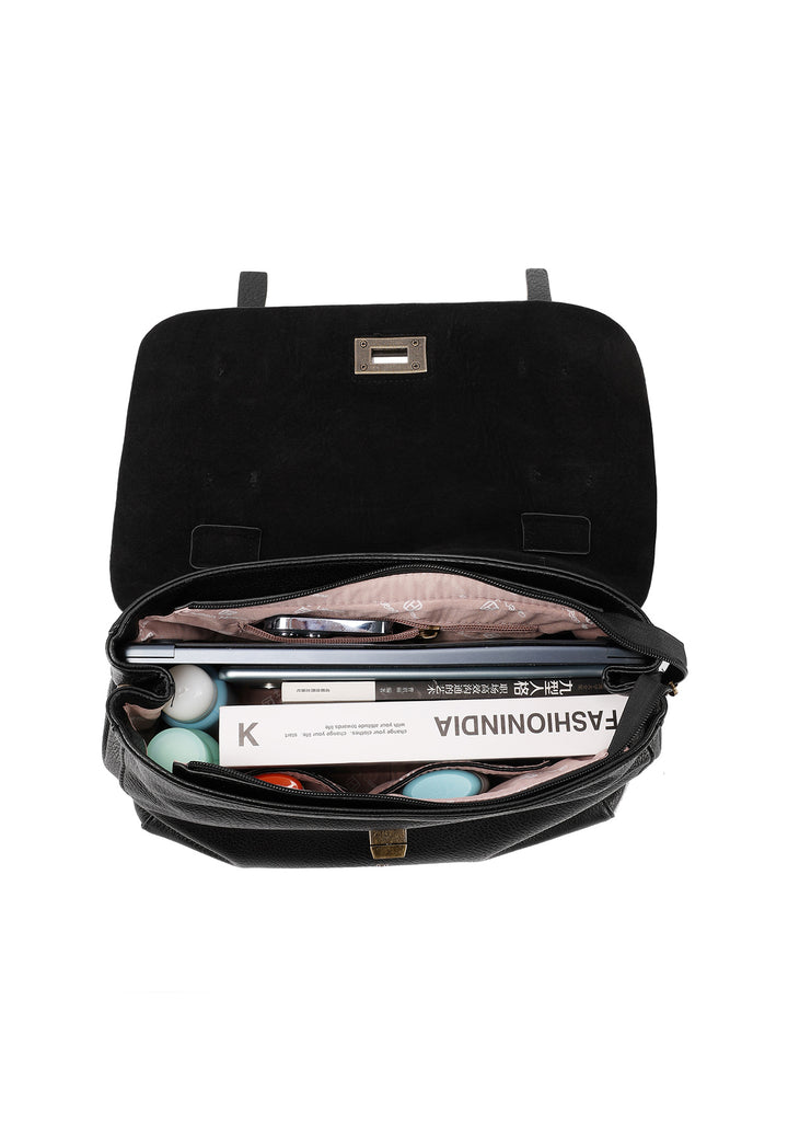 Borsa a mano elegante con tracolla regolabile e chiusura a scatto