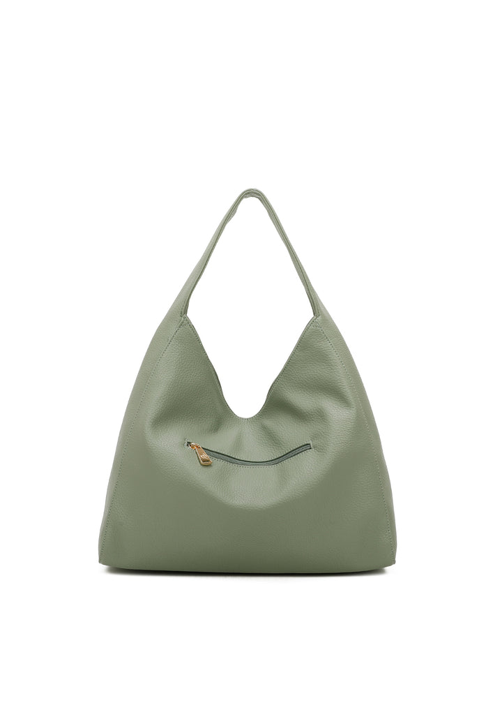 Borsa a spalla stile tote bag colore verde