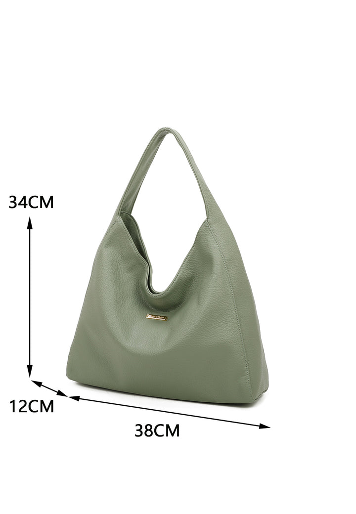 Borsa a spalla stile tote bag colore verde