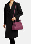 borsa vintage con manico e tracolla applicabile, in ecopelle