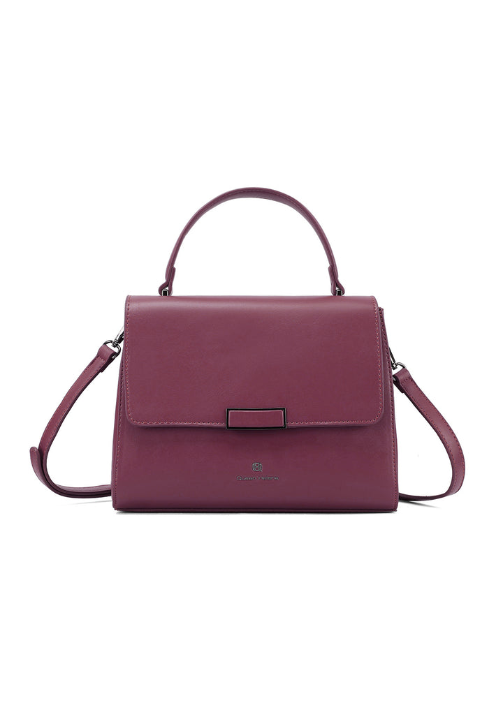 borsa vintage con manico e tracolla applicabile, in ecopelle