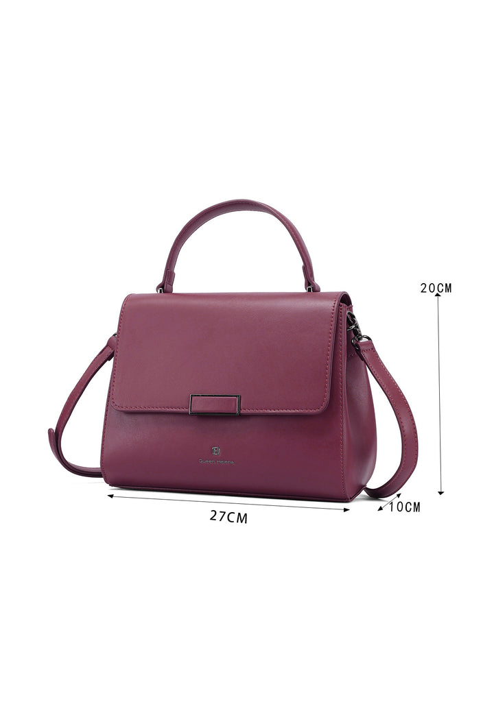 borsa vintage con manico e tracolla applicabile, in ecopelle