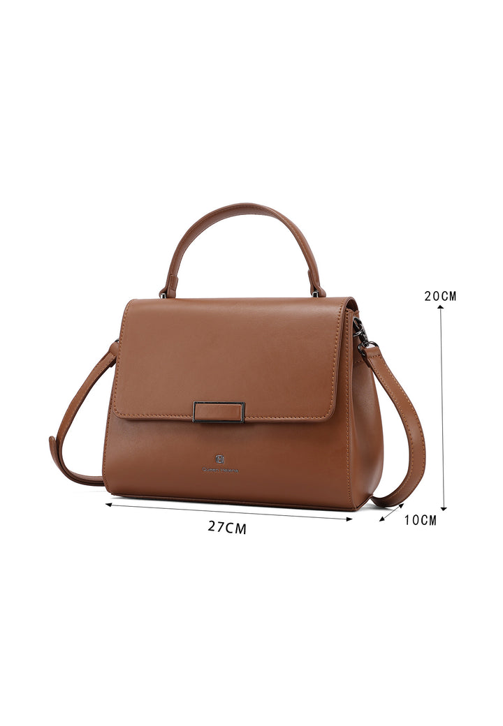 borsa vintage con manico e tracolla applicabile, in ecopelle