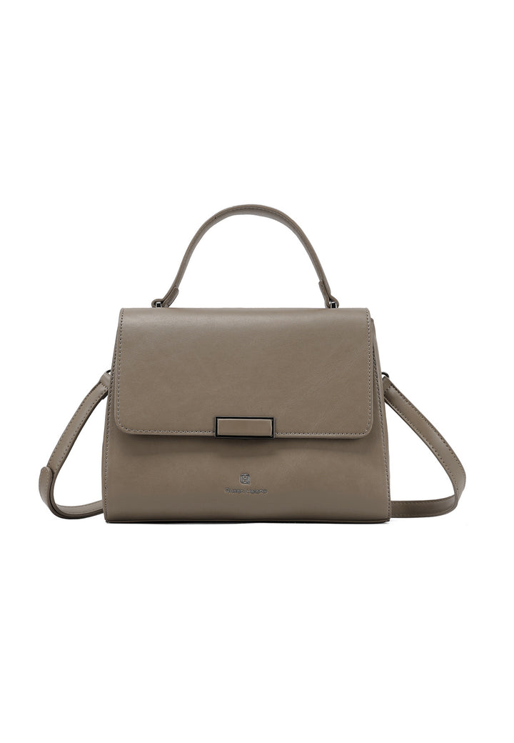 borsa vintage con manico e tracolla applicabile, in ecopelle