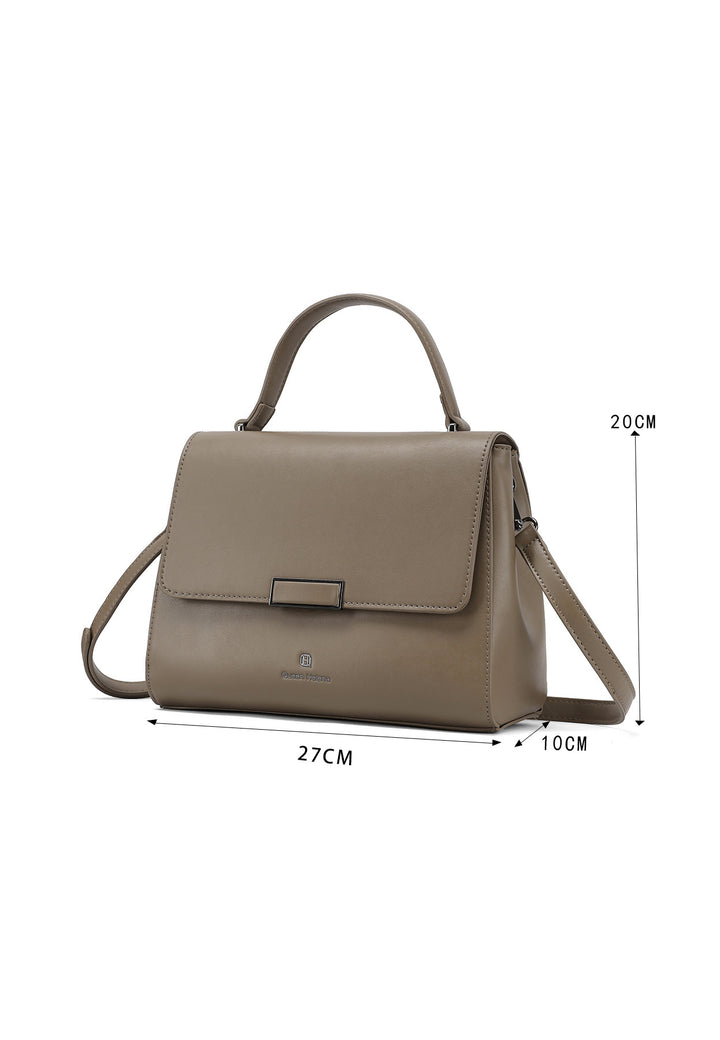 borsa vintage con manico e tracolla applicabile, in ecopelle