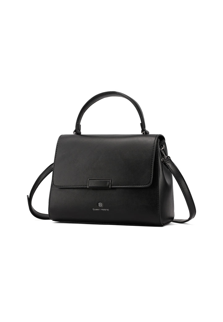 borsa vintage con manico e tracolla applicabile, in ecopelle