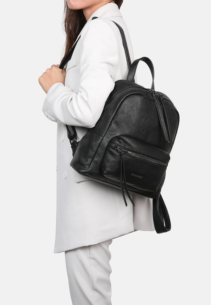 borsa zainetto da donna in ecopelle colore nero 