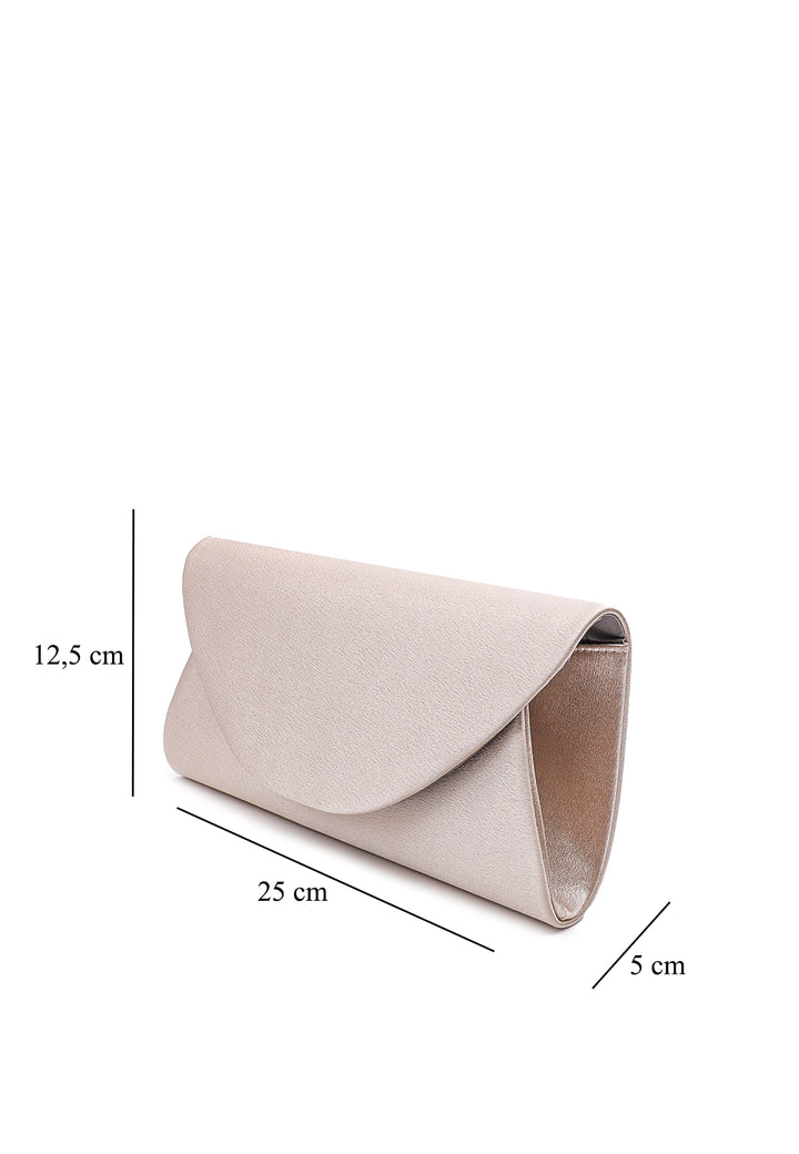 Pochette con tracolla colore champagne