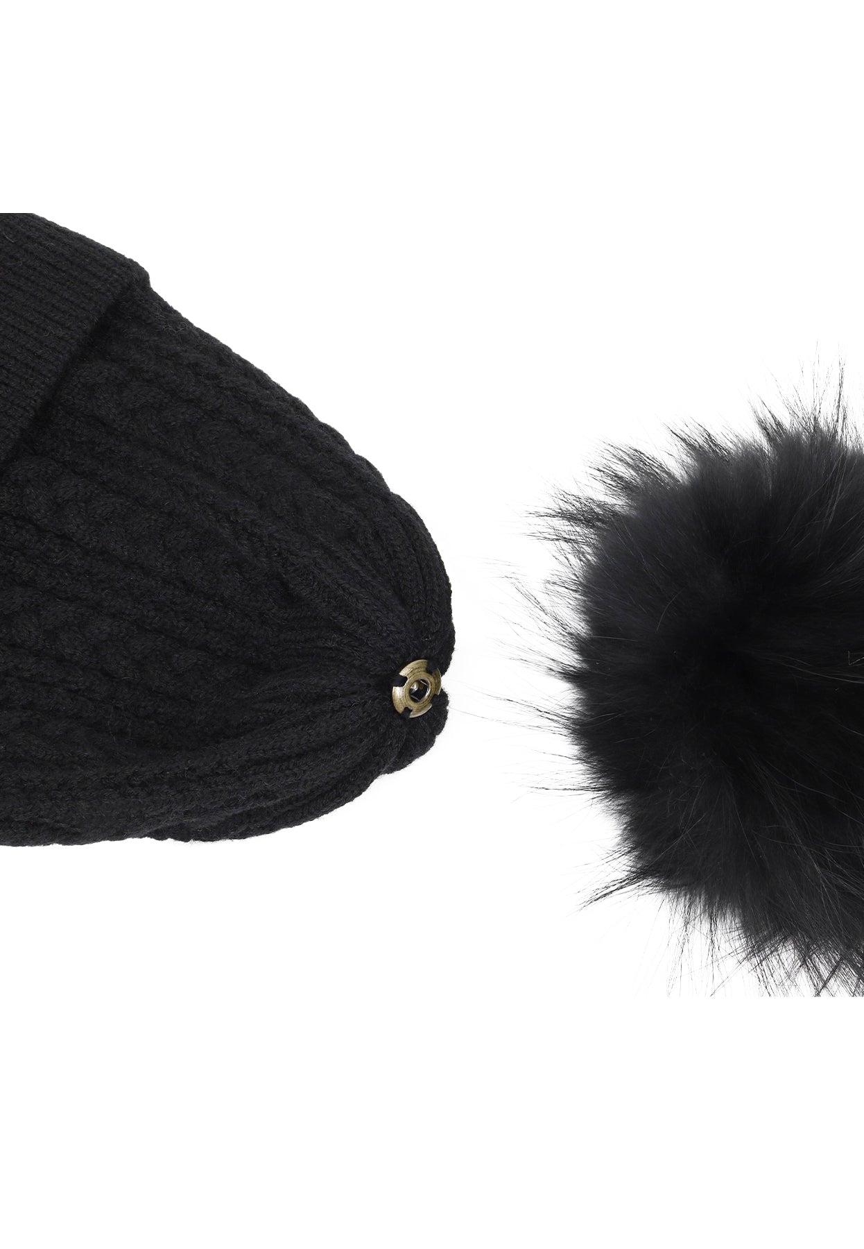 Cappello Invernale SBS Con Auricolari Integrati E Microfono – Jack 3.5mm, Tasto Risposta, Pon Pon Trendy